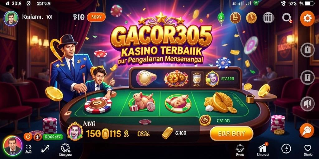 Screenshot GACOR305 menampilkan pengalaman permainan Kasino yang menarik.