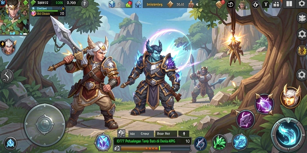 Tangkapan layar ID777 menampilkan aksi seru dalam gameplay ARPG.