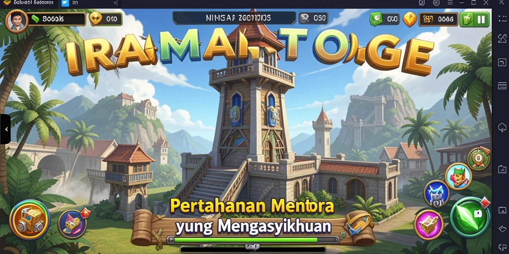 Tampilan gameplay menara pertahanan yang seru dan penuh strategi.