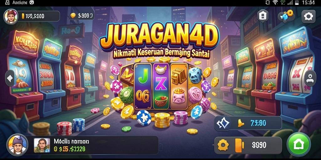 Tampilan gameplay menarik JURAGAN4D yang penuh warna.