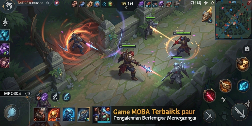 Tampilan gameplay seru MPO303 di arena pertempuran.