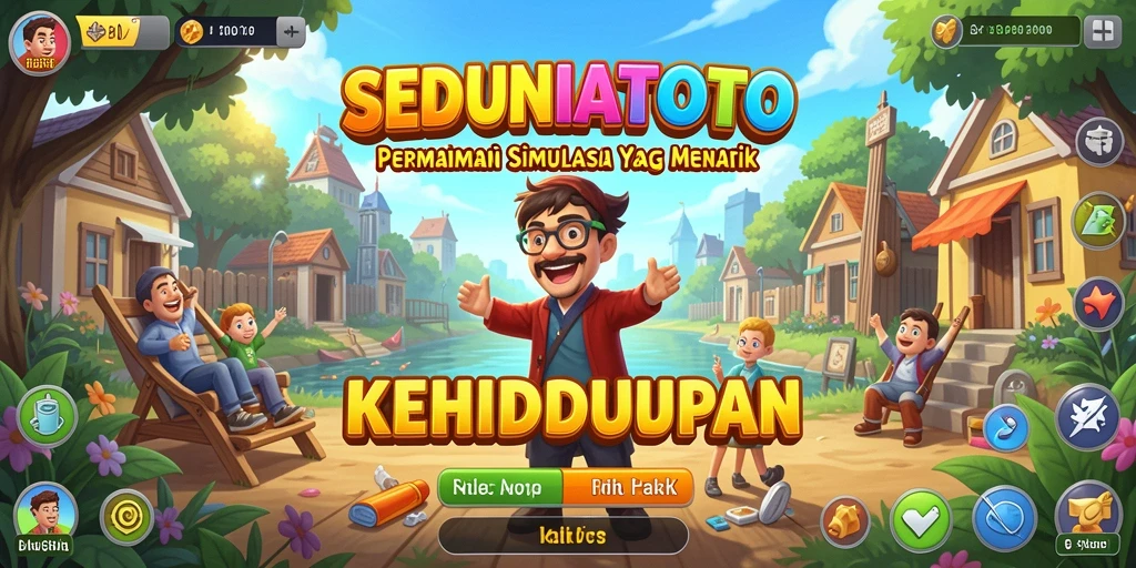 Tampilan gameplay SEDUNIATOTO yang menarik dan penuh warna.