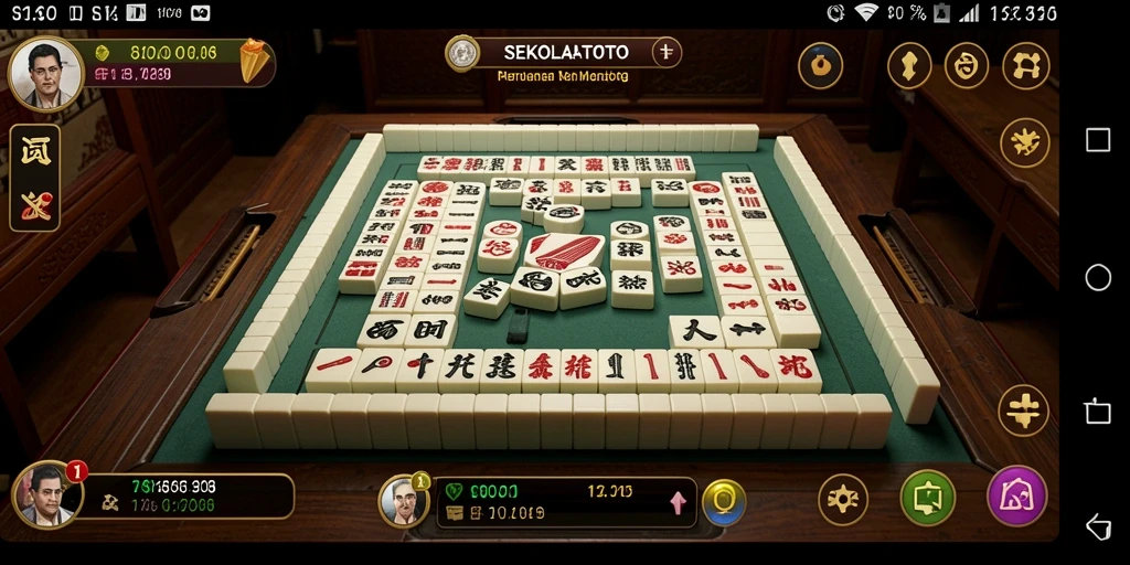 Tampilan gameplay Mahjong menarik di SEKOLAHTOTO.