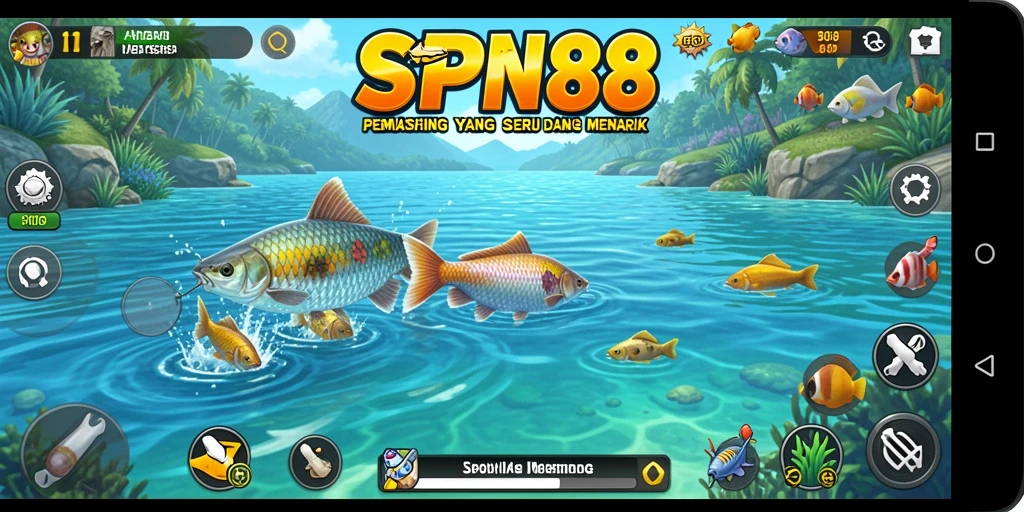 Gameplay seru memancing di SPN88 dengan beragam lokasi dan alat.