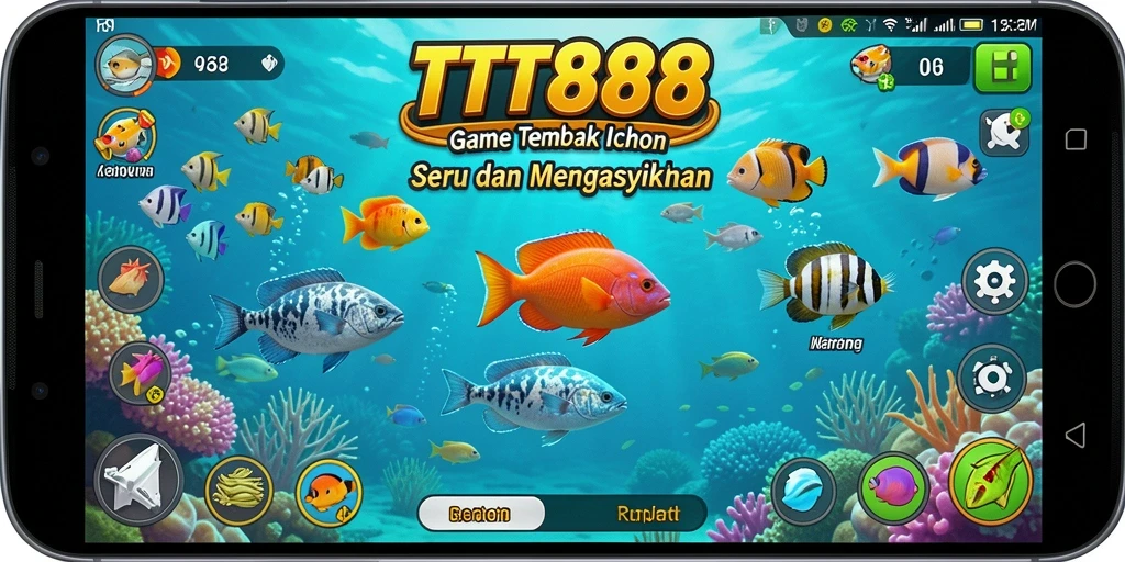 Screenshot gameplay Tembak Ikan yang menarik dan mendebarkan.
